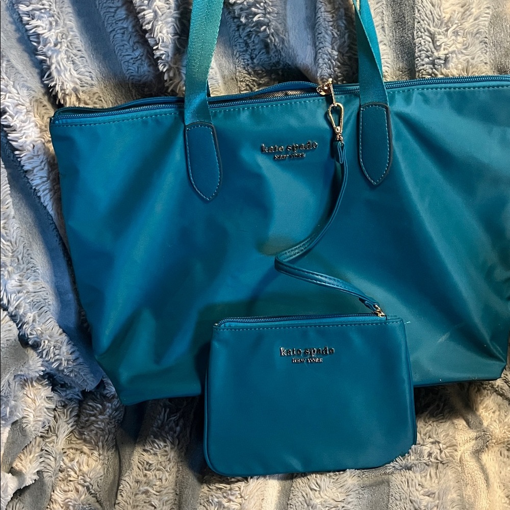 Kate Spade Teal Tote with Pouch